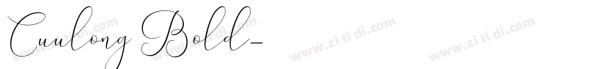 Cuulong Bold字体转换